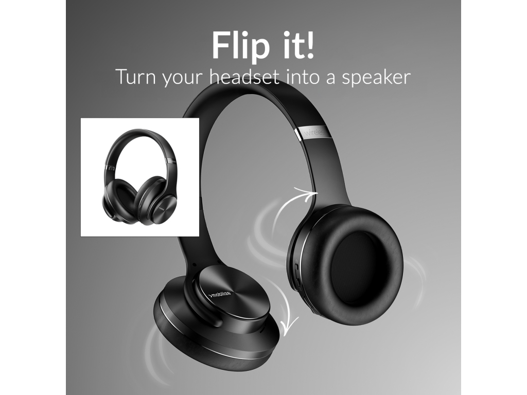 Mobilize Bluetooth Headphone with Speaker Function Black