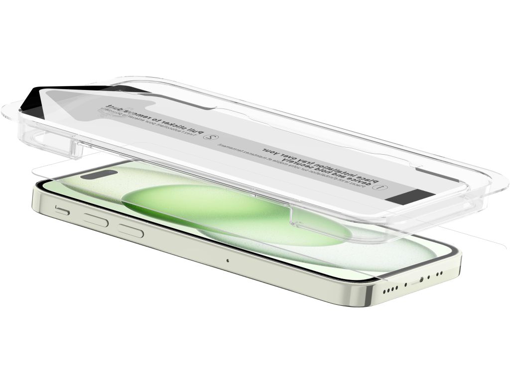 ITSKINS Supreme Glass Screen Protector with Alignment Tool Apple iPhone 15 Clear