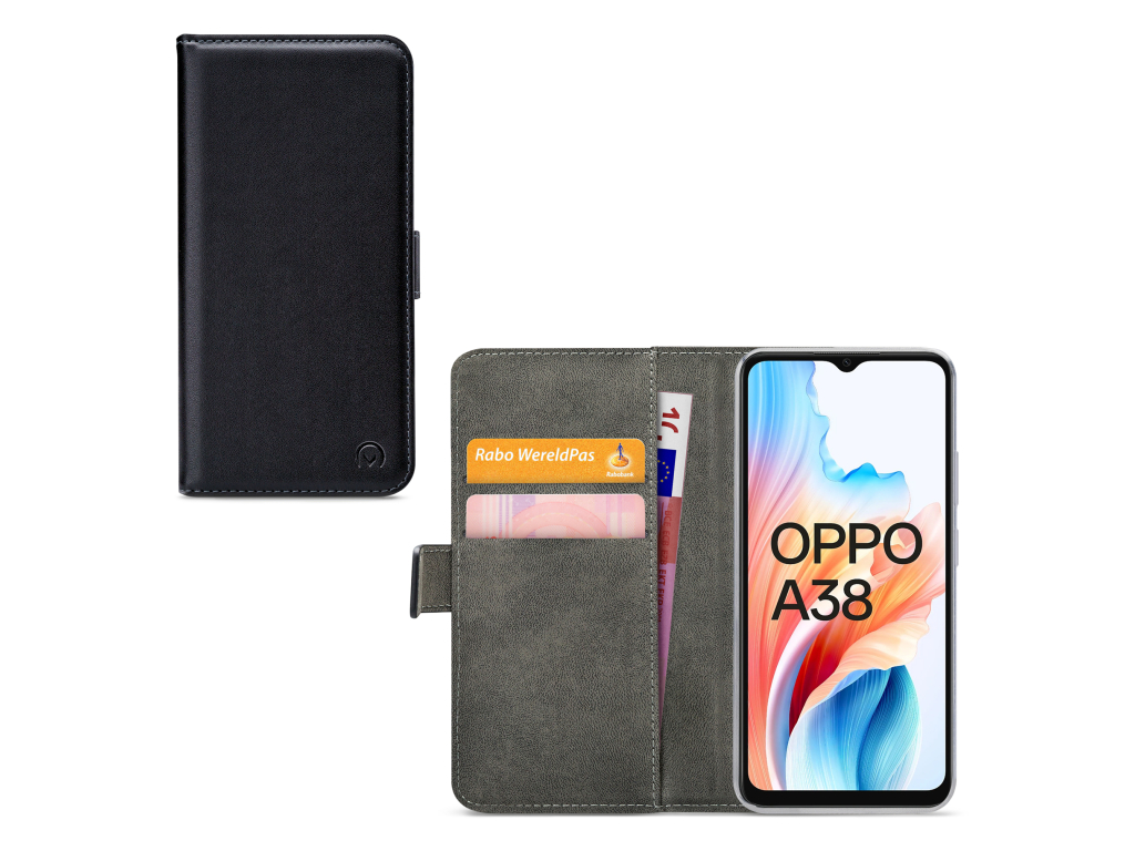 Mobilize Classic Gelly Wallet Book Case OPPO A18/A38 Black