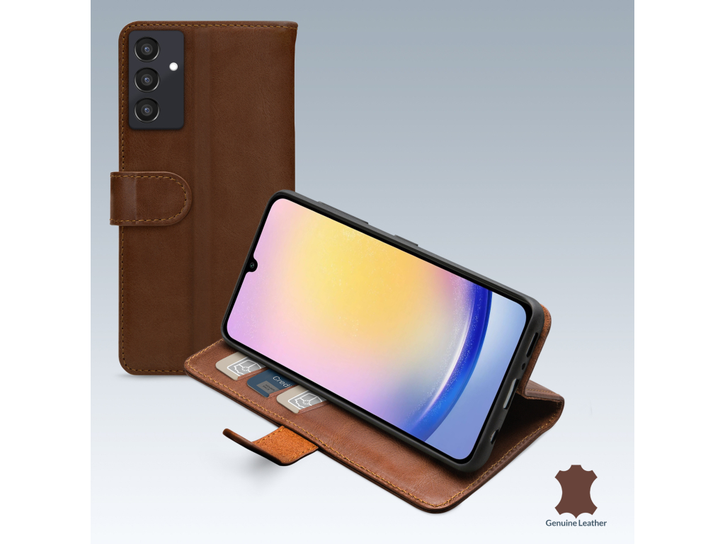 Mobilize Leather Wallet Samsung Galaxy A25 5G Brown