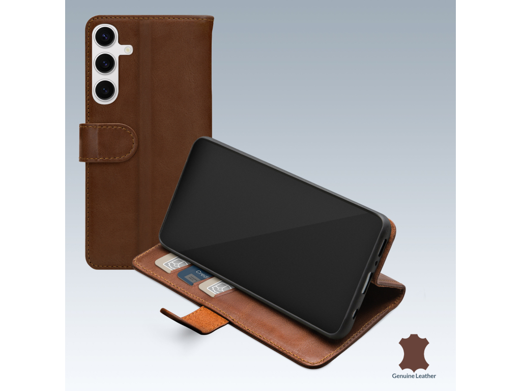 Mobilize Leather Wallet Samsung Galaxy S24 5G Brown