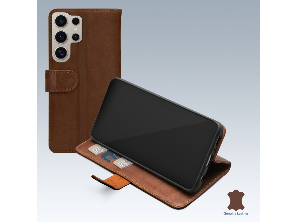 Mobilize Leather Wallet Samsung Galaxy S24 Ultra 5G Brown