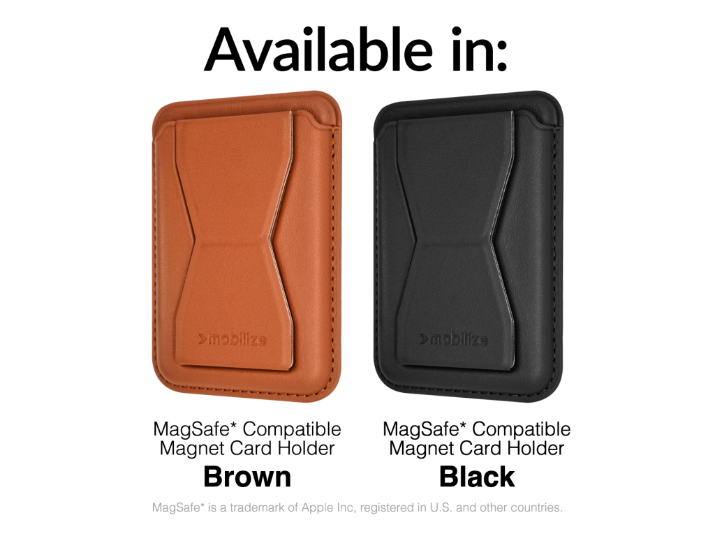 Mobilize Magsafe Compatible Magnet Card Holder Brown