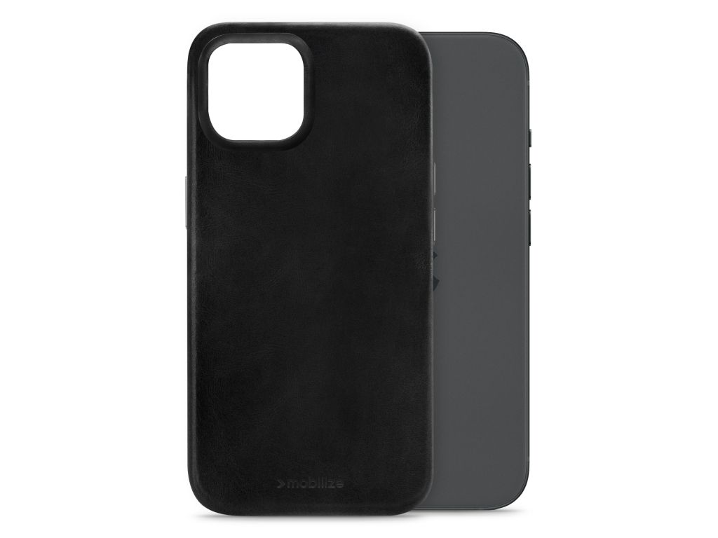 Mobilize Magsafe Compatible Premium Leather Case Apple iPhone 15 Black