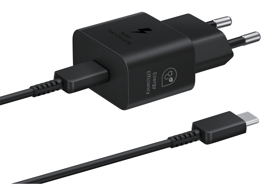 EP-T2510XBEGEU Samsung USB-C PD Wall Charger 25W + USB-C Cable Black