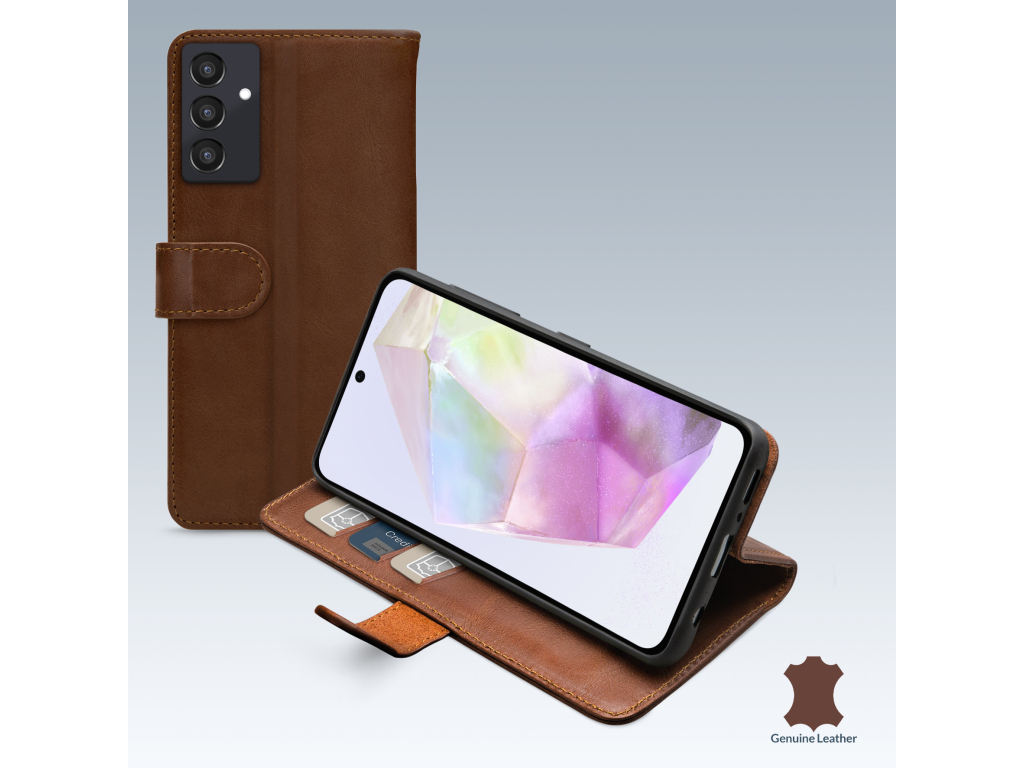 Mobilize Leather Wallet Samsung Galaxy A35 5G Brown
