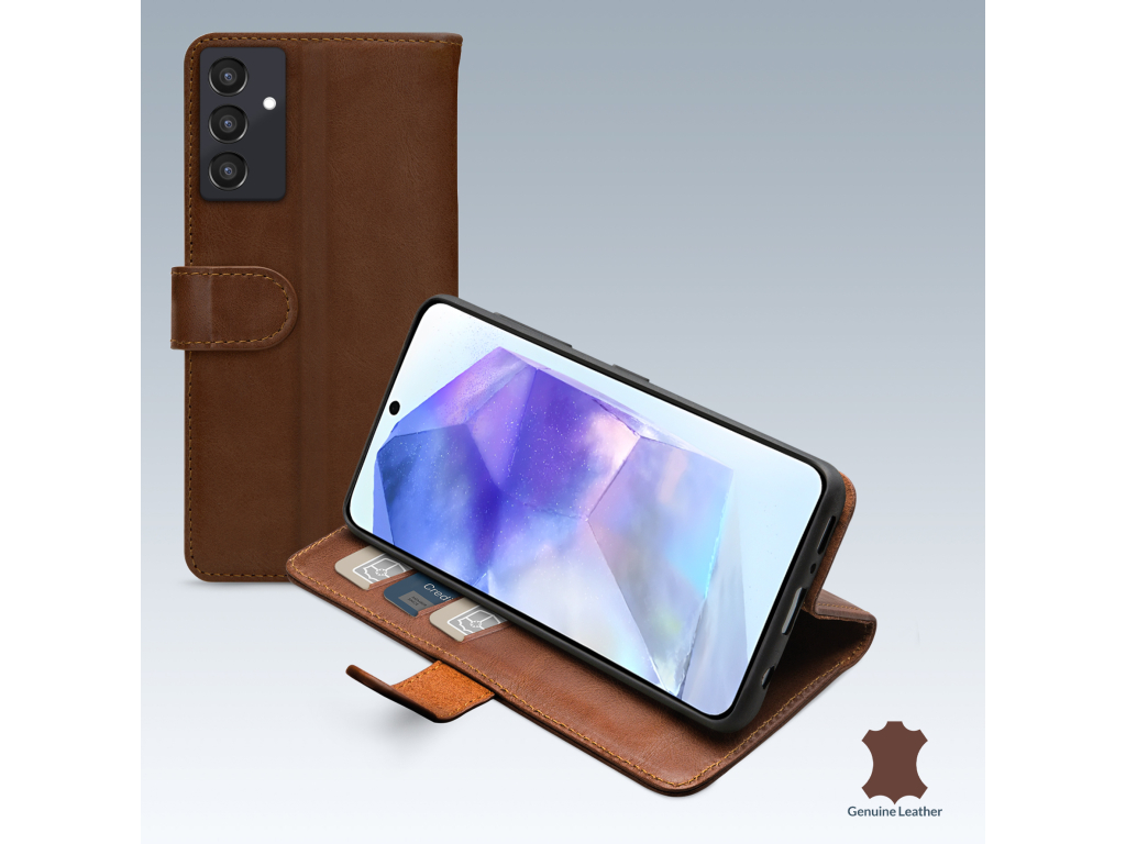 Mobilize Leather Wallet Samsung Galaxy A55 5G Brown