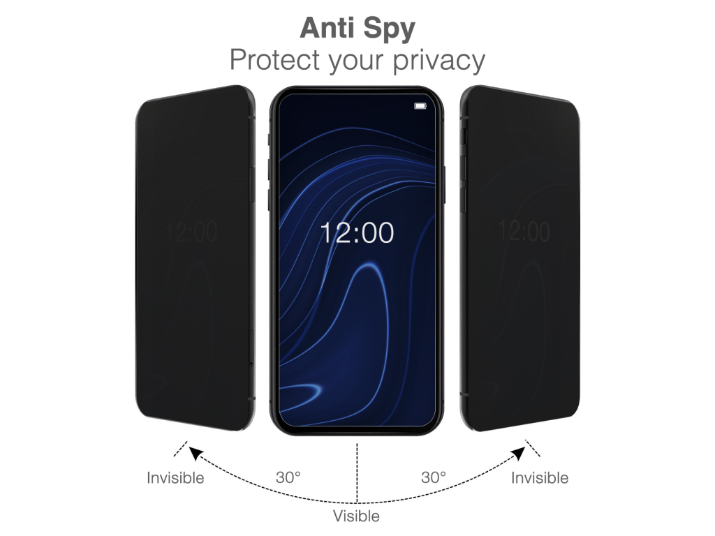 Mobilize Privacy Glass Screen Protector - Black Frame - for Samsung Galaxy A35 5G/A55 5G