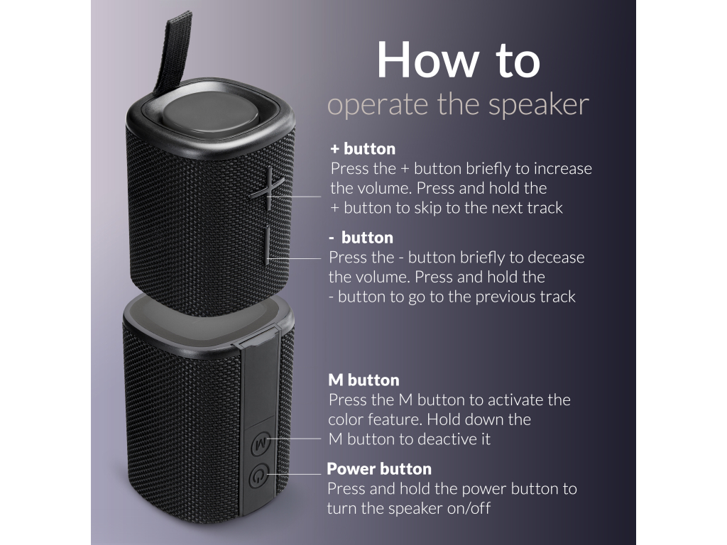 Mobilize 2in1 Bluetooth Speaker TWS Black