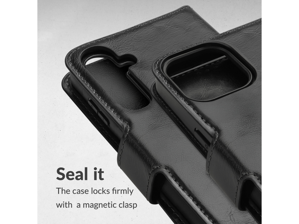 Mobilize 2in1 Magsafe Compatible Gelly Wallet Case Apple iPhone 16 Pro Black