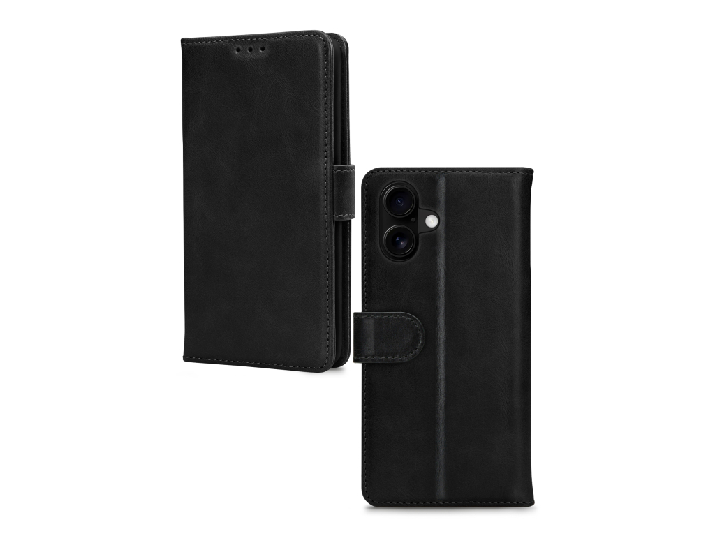 Mobilize Leather Wallet Apple iPhone 16 Plus Black