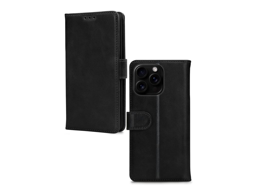 Mobilize Leather Wallet Apple iPhone 16 Pro Black