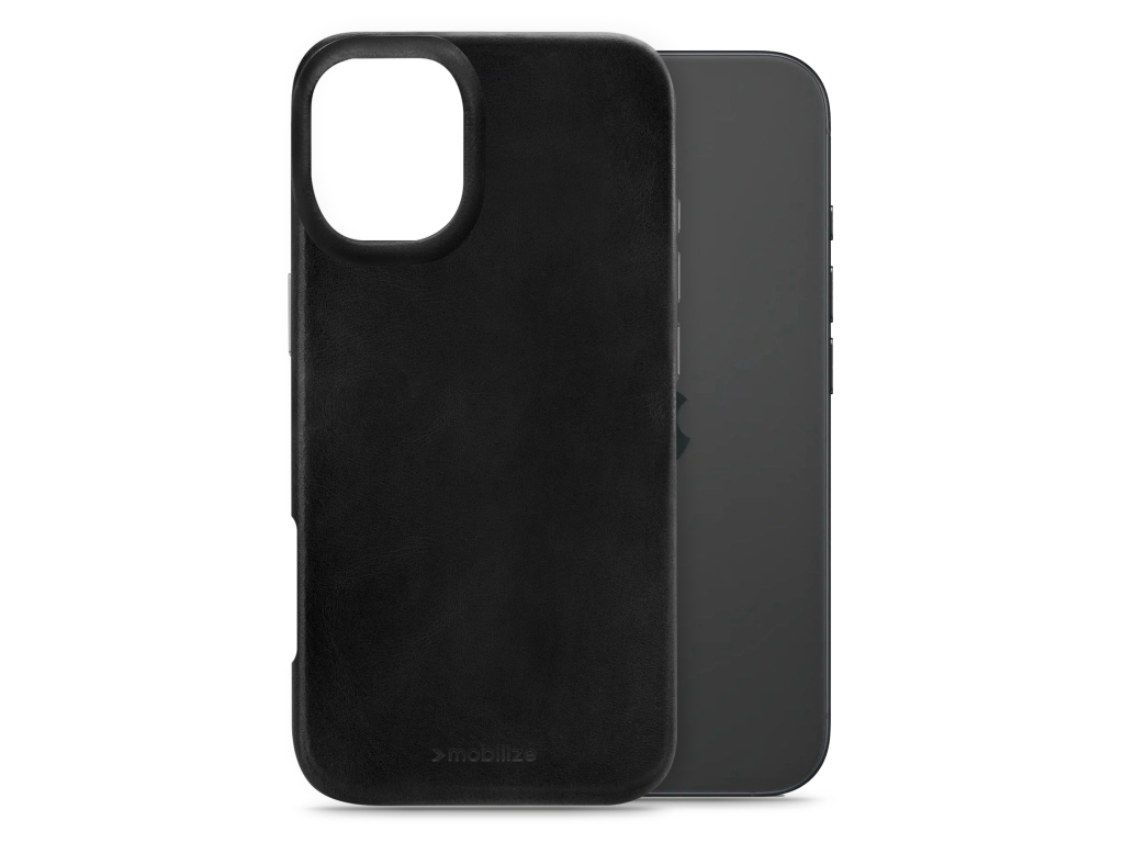 Mobilize Magsafe Compatible Premium Leather Case Apple iPhone 16 Black