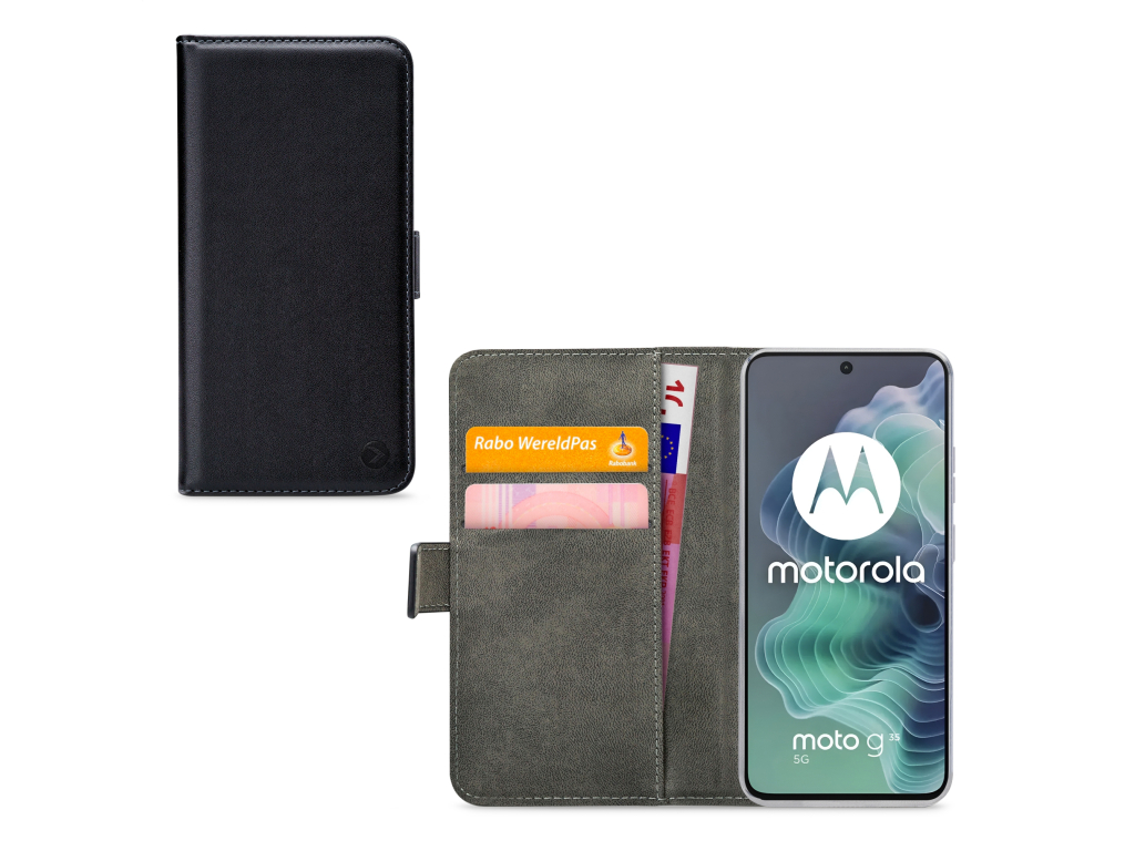 Mobilize Classic Gelly Wallet Book Case Motorola Moto G35 Black