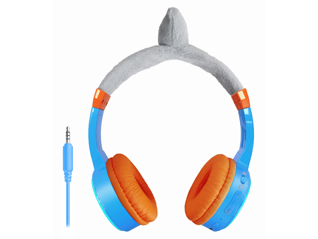 Mobilize Wireless/Wired Over Ear Kids Headphone 85dB Shark