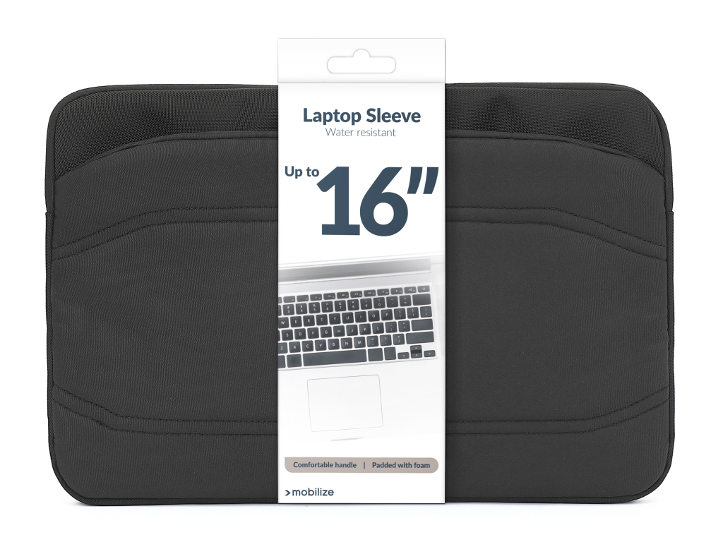 Mobilize Waterresistant Laptop Sleeve up to 16inch Black