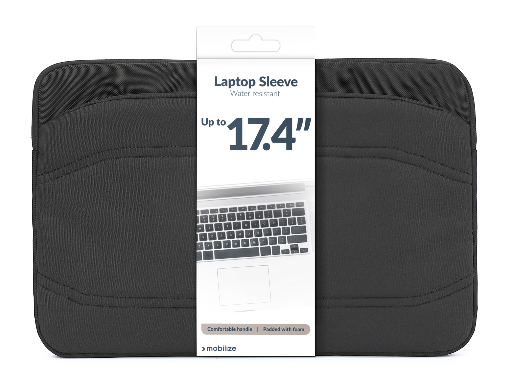 Mobilize Waterresistant Laptop Sleeve up to 17.4inch Black