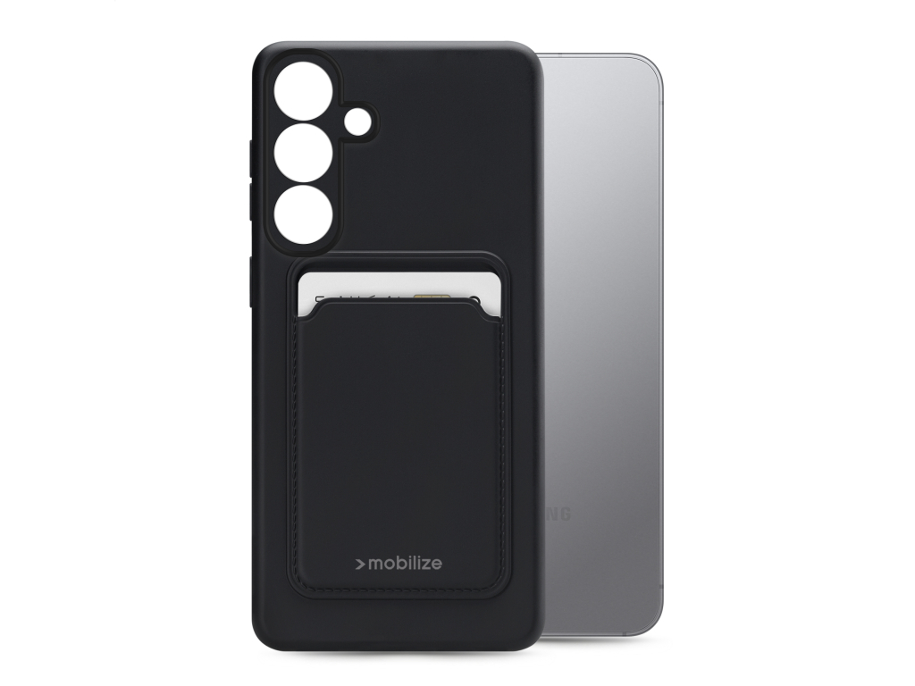 Mobilize Rubber Gelly Card Case Samsung Galaxy S25+ 5G Matt Black