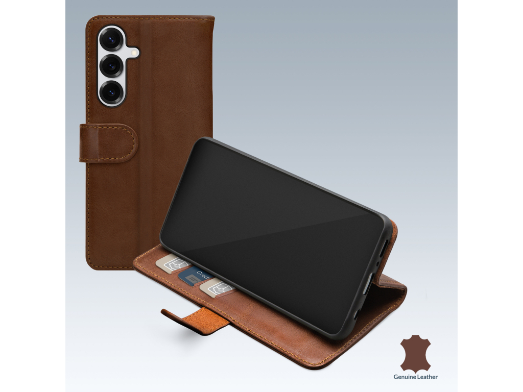 Mobilize Leather Wallet Samsung Galaxy S25+ 5G Brown