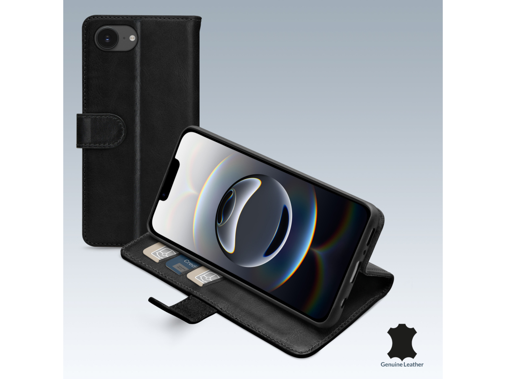 Mobilize Leather Wallet Apple iPhone 16e Black