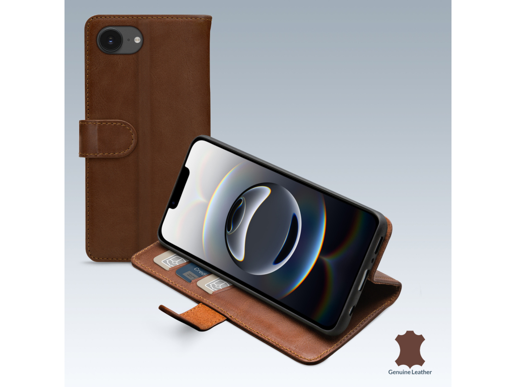 Mobilize Leather Wallet Apple iPhone 16e Brown