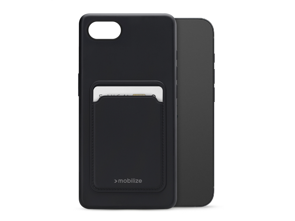 Mobilize Rubber Gelly Card Case Apple iPhone 16e Matt Black