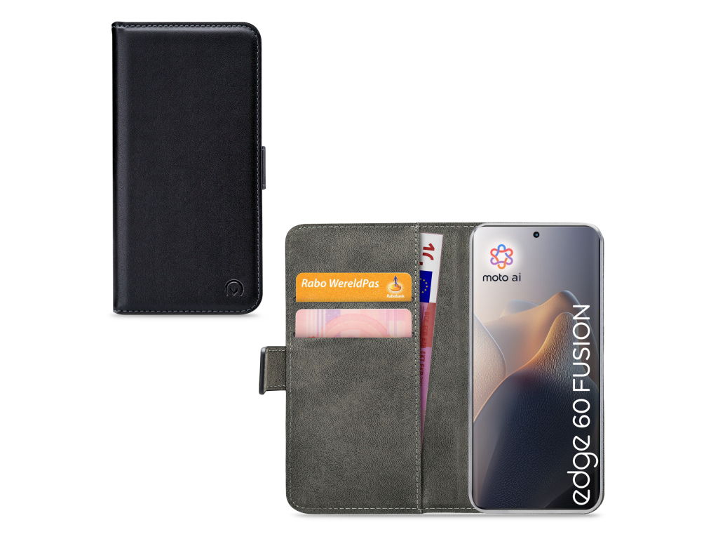 Mobilize Classic Gelly Wallet Book Case Motorola Edge 60 Fusion Black