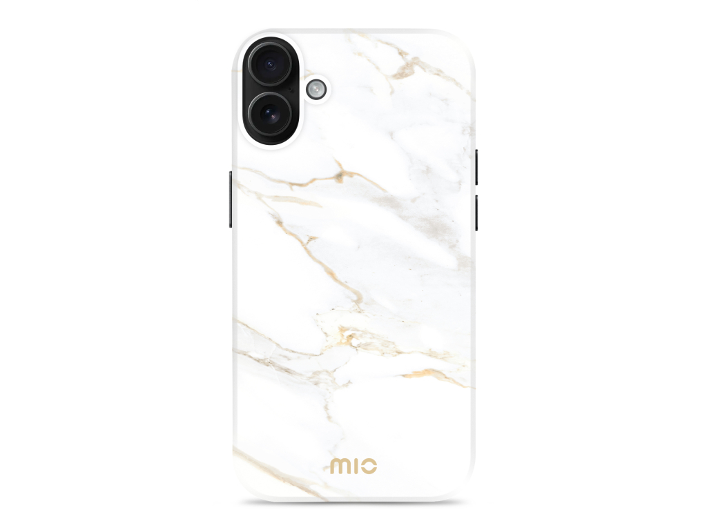 MIO White Marble Magsafe Compatible for iPhone 16