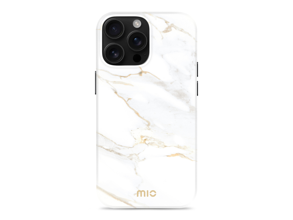MIO White Marble Magsafe Compatible for iPhone 16 Pro