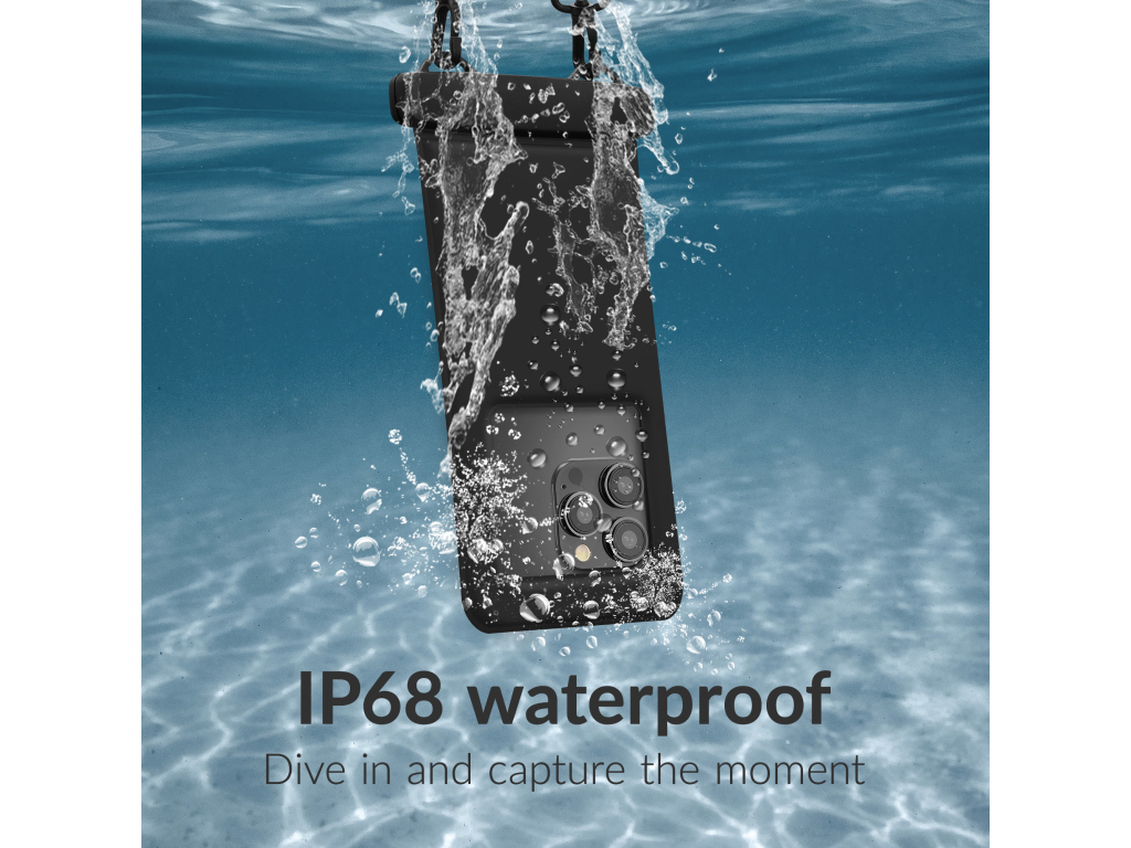Mobilize Universal Waterproof Floating Bag incl. Lanyard Black