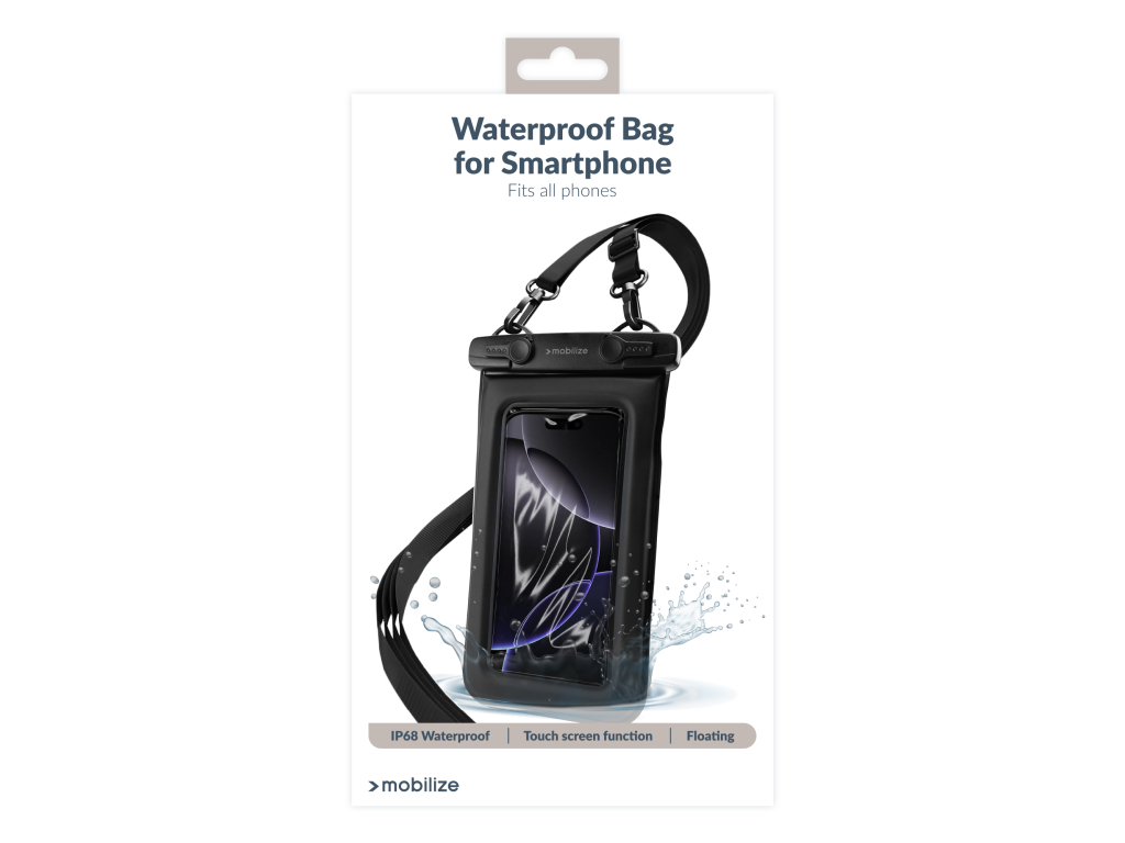 Mobilize Universal Waterproof Floating Bag incl. Lanyard Black