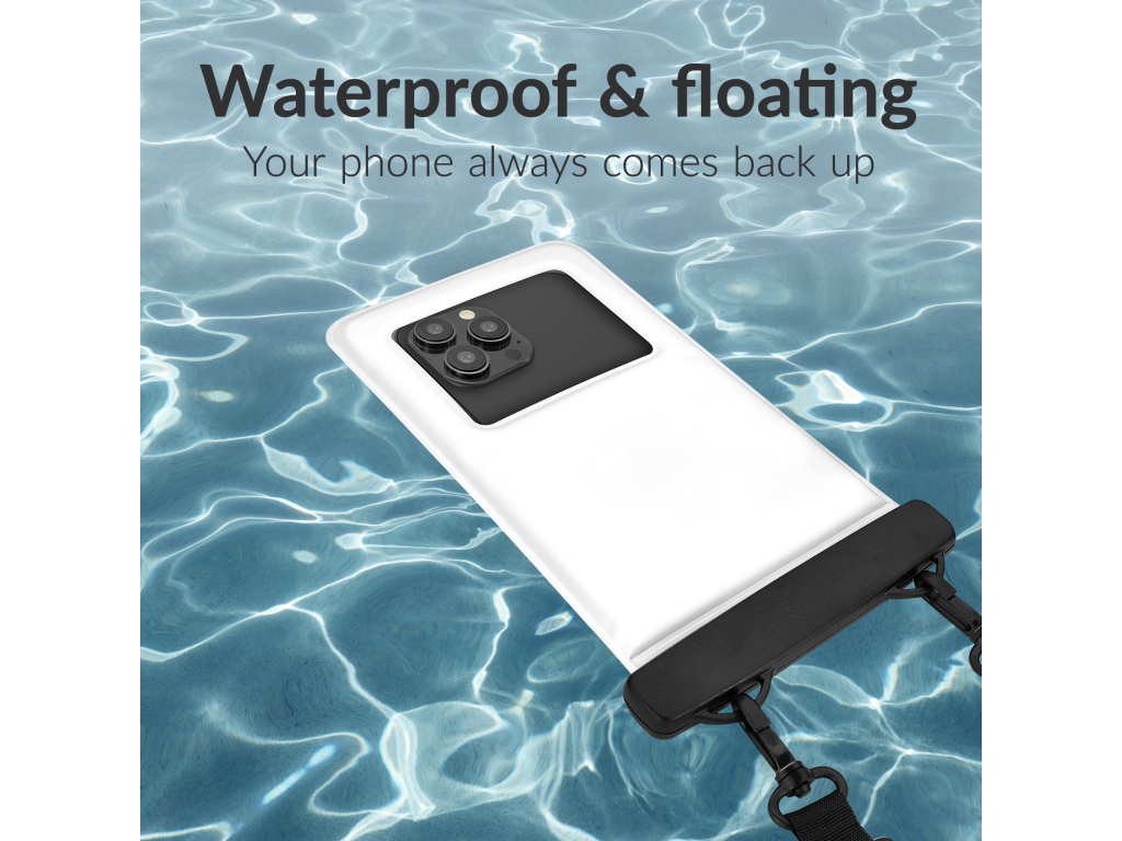 Mobilize Universal Waterproof Floating Bag incl. Lanyard White