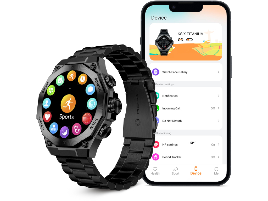 KSIX Smartwatch Titanium Black