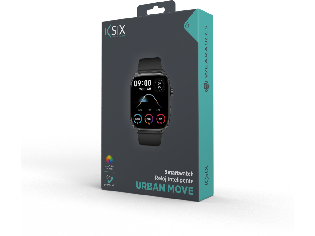 KSIX Urban Move Smartwatch Black