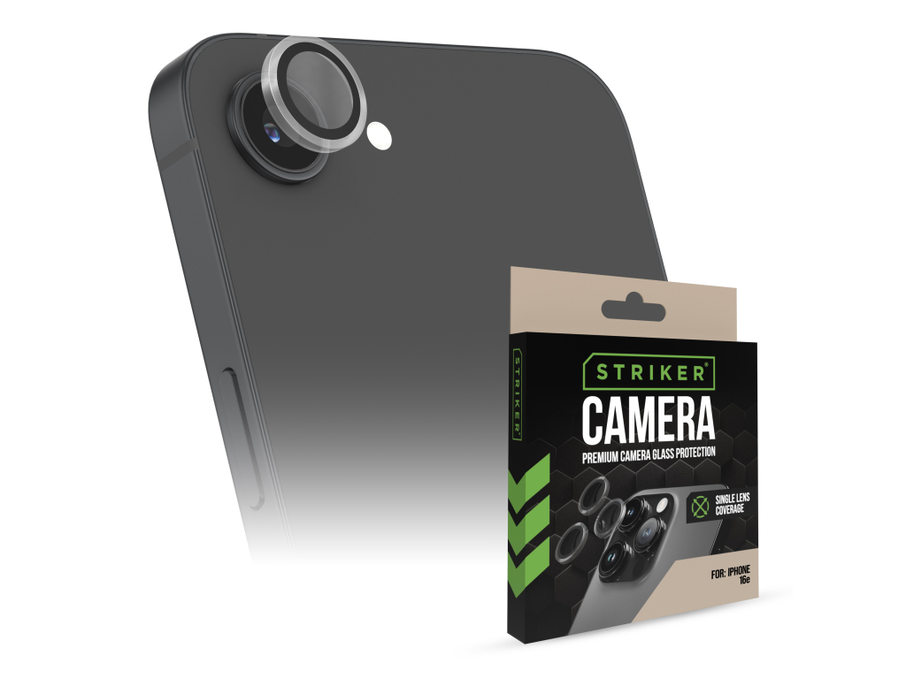 Striker Single Lens Glass Camera Protector - Transparent - Apple iPhone 16e/17e