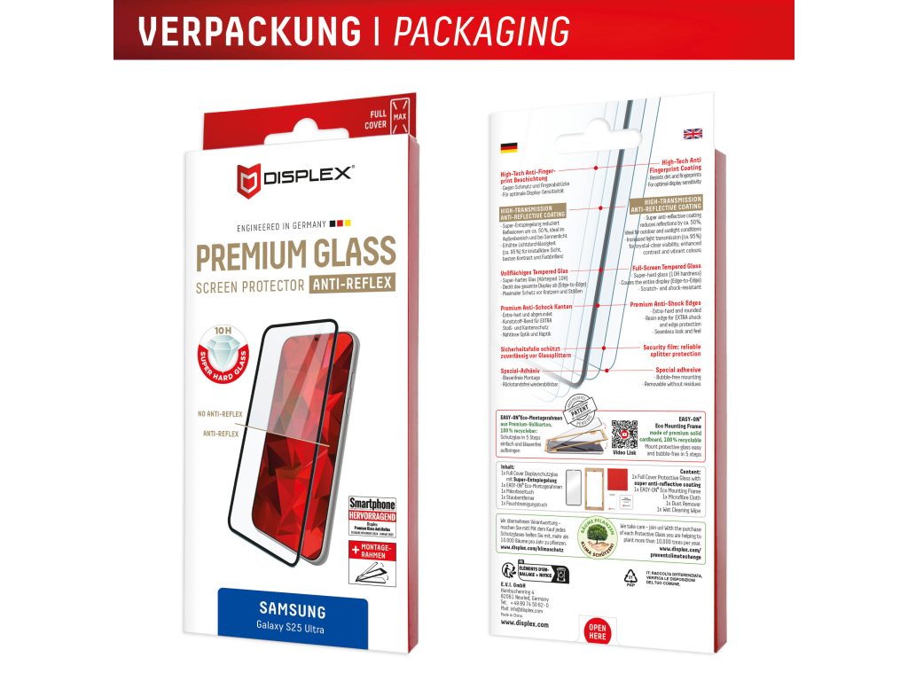 DISPLEX Premium Glass FCAR Samsung Galaxy S25 Ultra