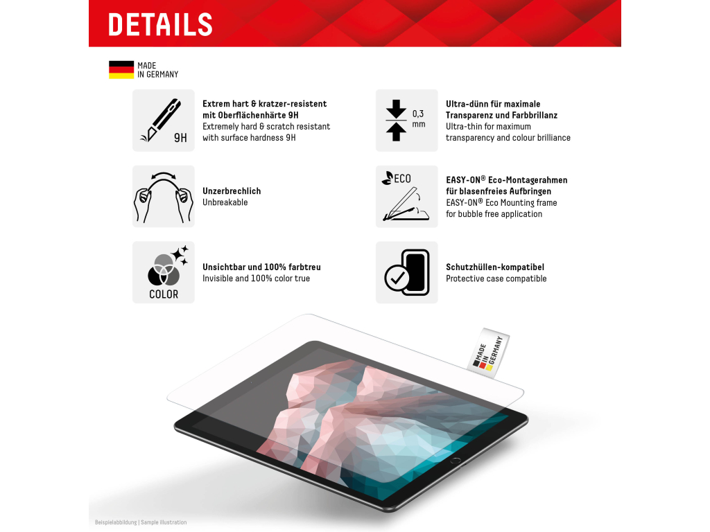 DISPLEX Real Glass Samsung Galaxy Tab S8/S9/S9 FE