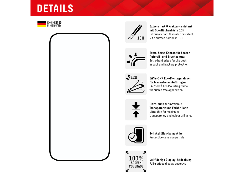 DISPLEX Real Glass FC Apple iPhone 15/15 Pro