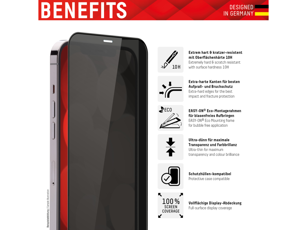 DISPLEX Privacy Glass FC Apple iPhone 12/12 Pro