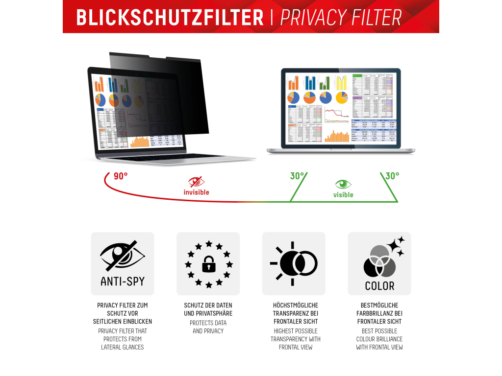 DISPLEX Privacy Safe Magnetic Laptop Universal 15.6inch 16:9