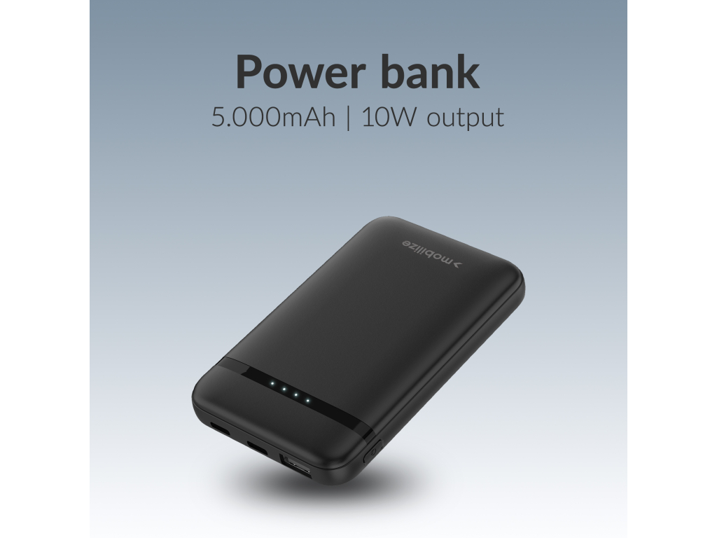 Mobilize Power Bank 5000mAh 10W Black