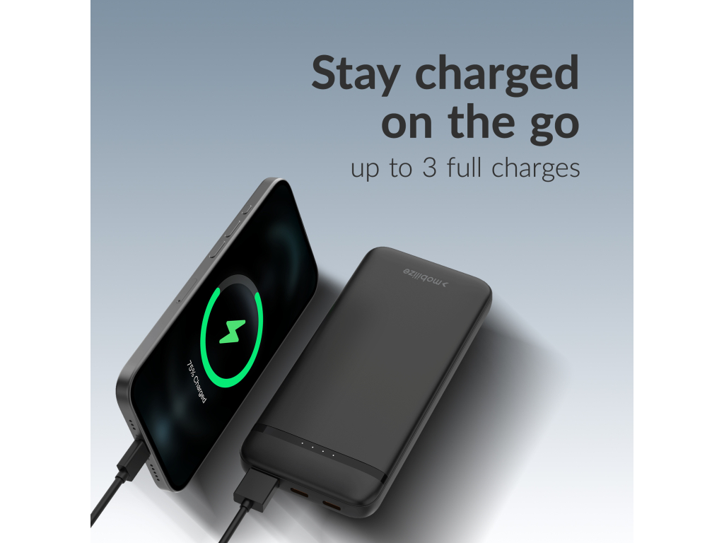 Mobilize Power Bank 10000mAh PD 20W Black