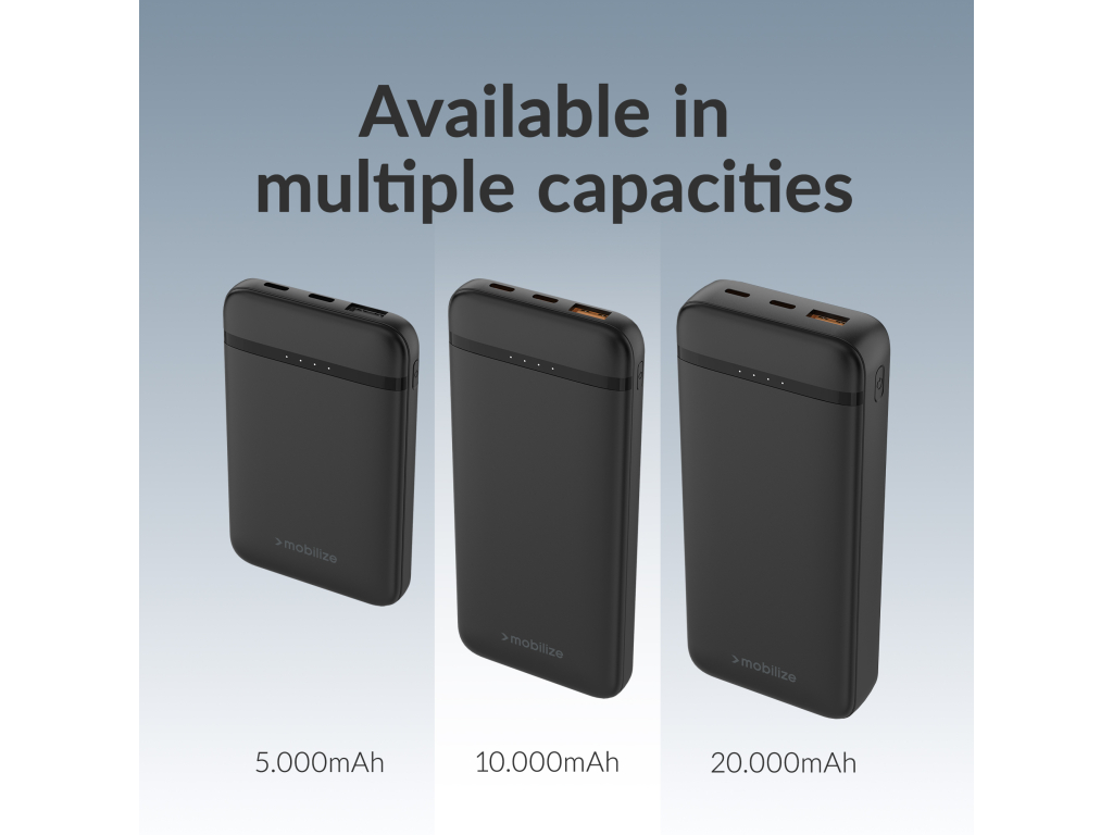 Mobilize Power Bank 10000mAh PD 20W Black