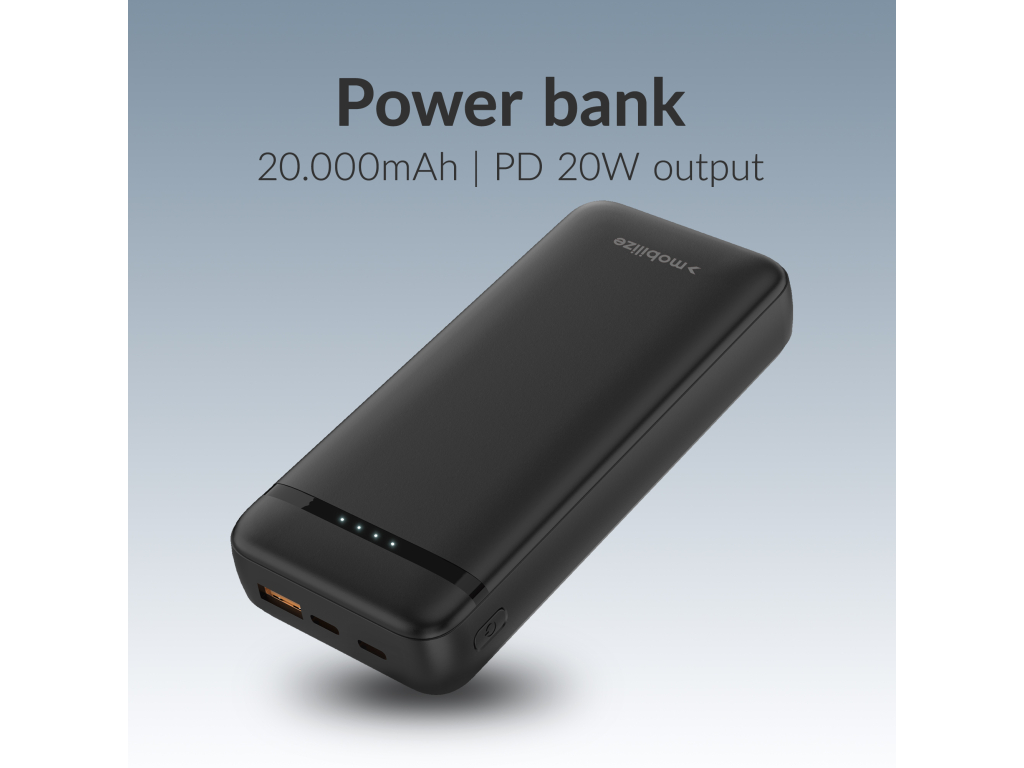 Mobilize Power Bank 20000mAh PD 20W Black