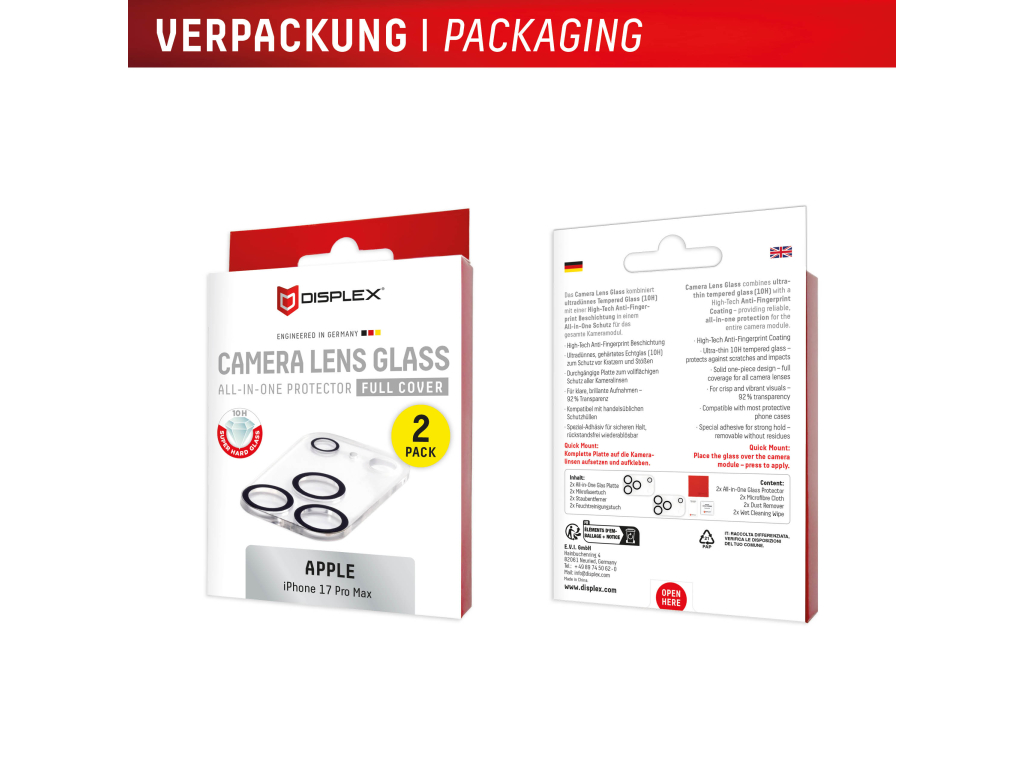 DISPLEX CamGlass All-In-One iPhone 17 Pro Max