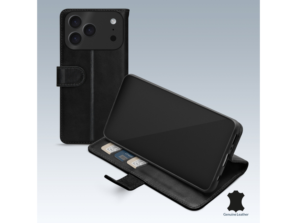 Mobilize Leather Wallet Apple iPhone 17 Pro Max Black