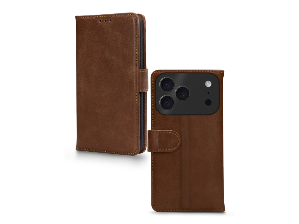 Mobilize Leather Wallet Apple iPhone 17 Pro Brown