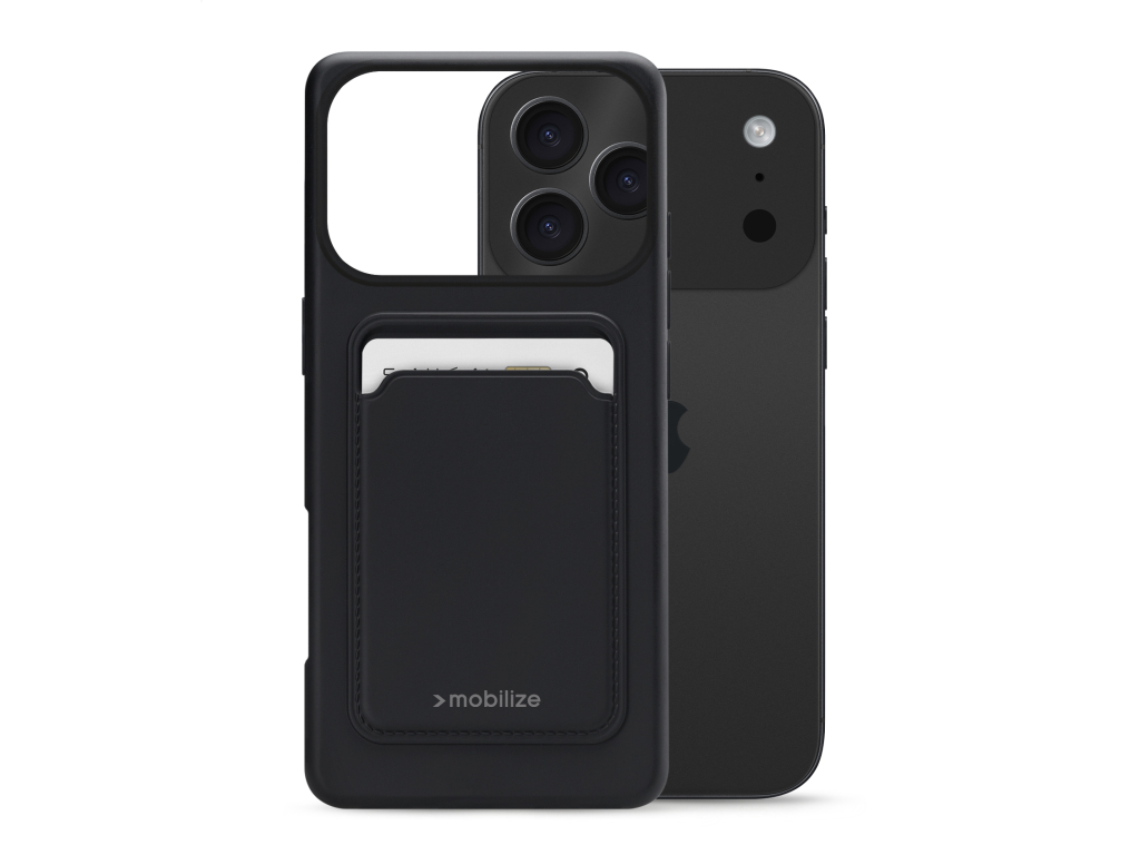 Mobilize Rubber Gelly Card Case Apple iPhone 17 Pro Max Matt Black