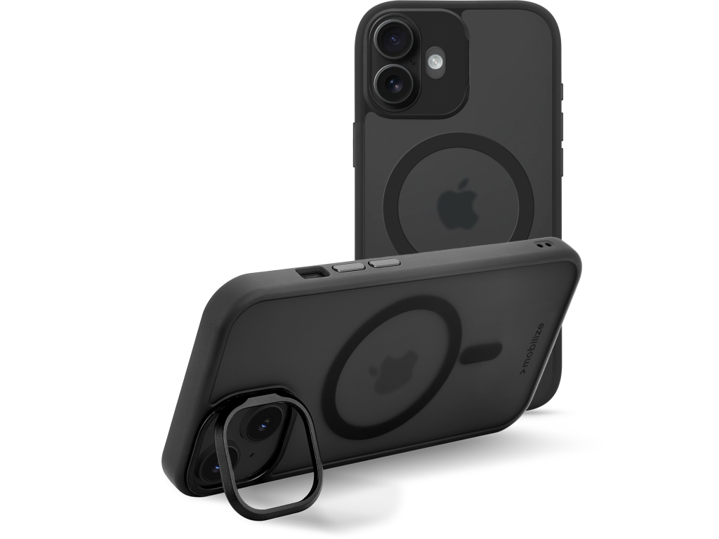 Mobilize MagSafe Compatible Hybrid Pro Case with Camera Stand Apple iPhone 16 Black
