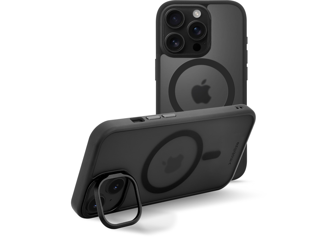 Mobilize MagSafe Compatible Hybrid Pro Case with Camera Stand Apple iPhone 16 Pro Black